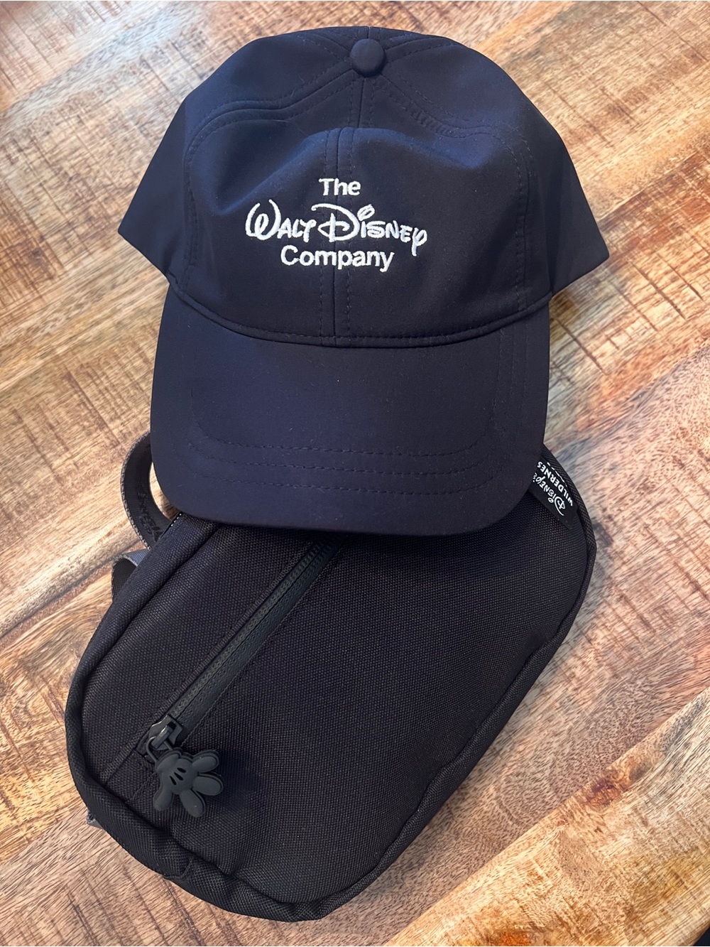 Disney Wilderness Lodge Belt Bag & Walt Disney Company Hat Bundle Black